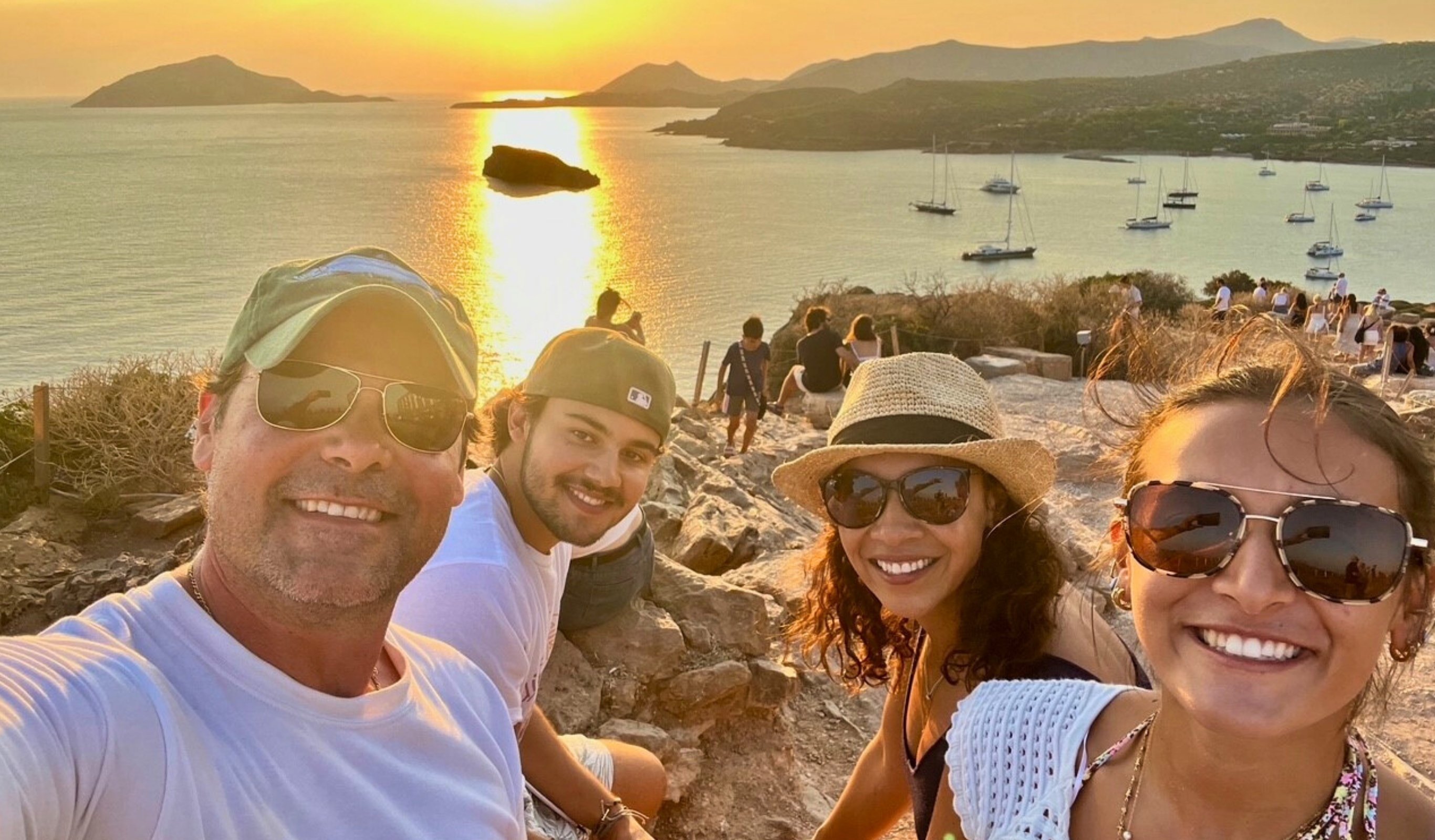 Joe Murabito taking a photo with his family